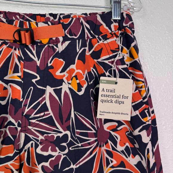 REI Trail Made Amphib Shorts Mens Small Belted Ripstop Hiking Swim Golden Hour - Picture 4 of 10